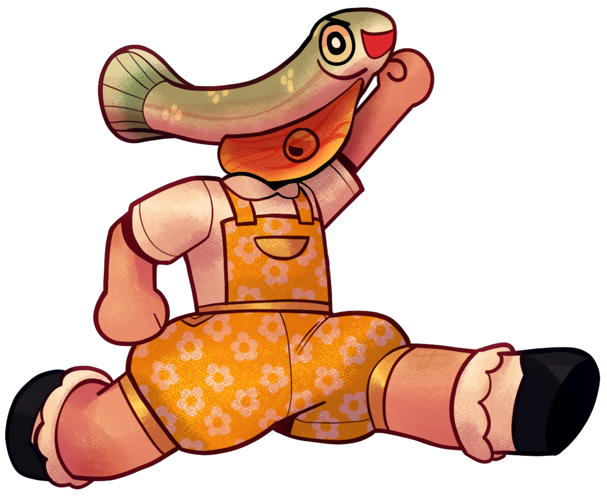 Aelvin Stage Salmon Ella jumping enthusiastically