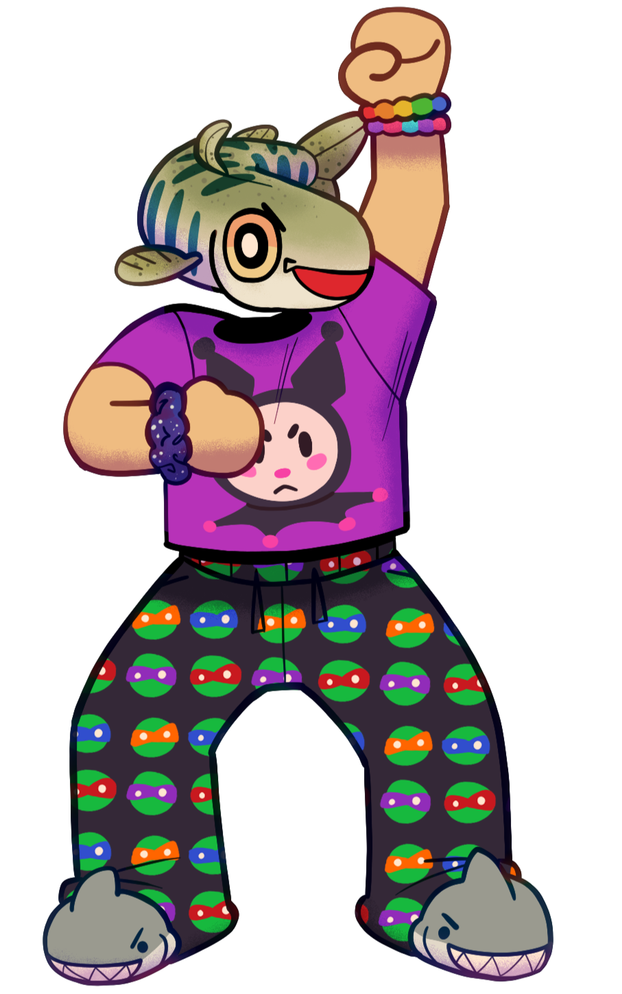 Aelvin Stage Salmon Ella jumping enthusiastically